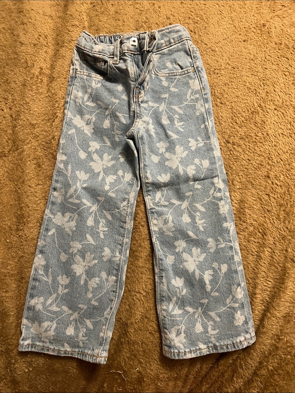 GAP Light Blue Floral Print Kids Jeans
